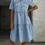 Jillian - casual chic denim dress — view 2