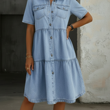 Jillian - casual chic denim dress — view 2
