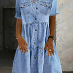Jillian - casual chic denim dress — view 3