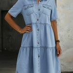 Jillian - casual chic denim dress — view 4