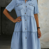 Jillian - casual chic denim dress — view 4