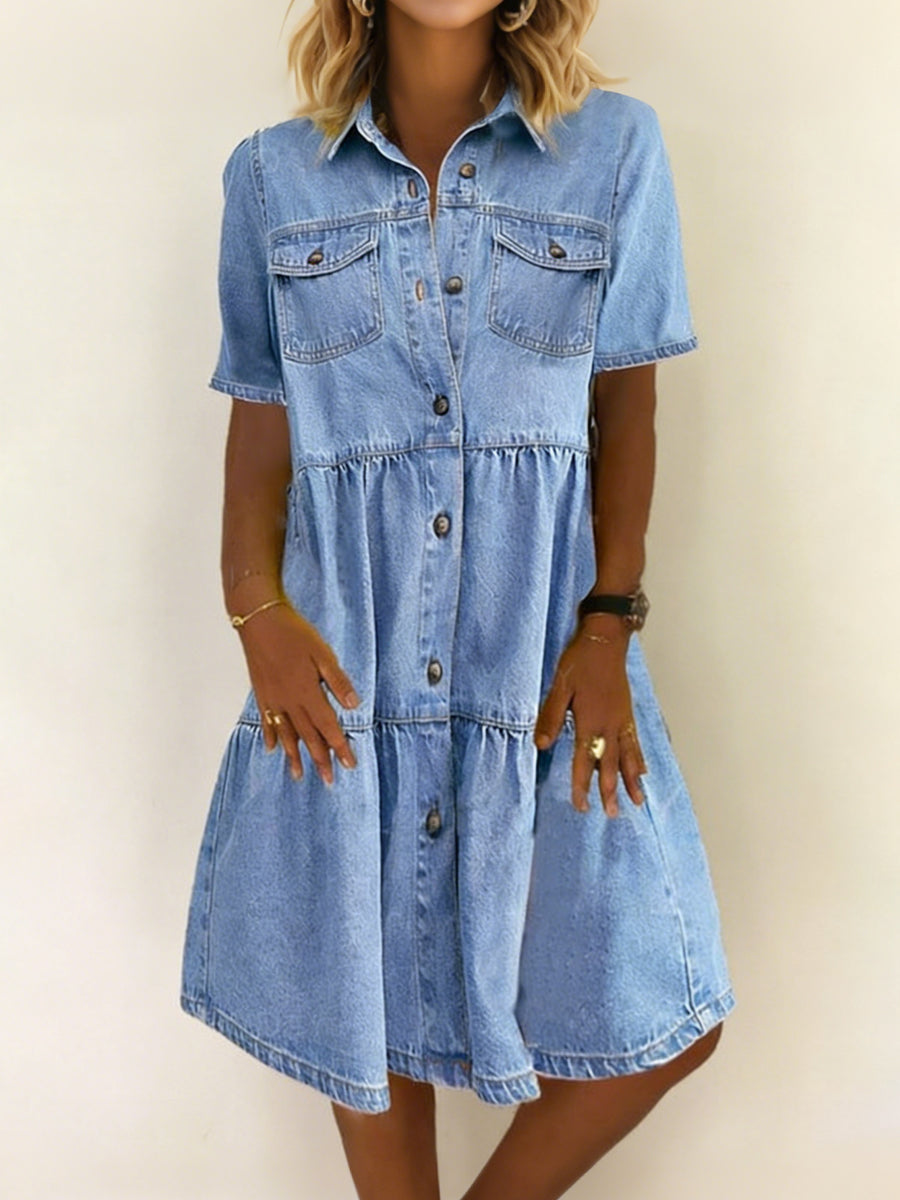 Jillian - casual chic denim dress — view 5