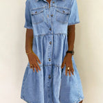 Jillian - casual chic denim dress — view 5