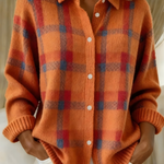 Joan - Plaid Knit Shirt Jacket — view 1