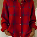Joan - Plaid Knit Shirt Jacket — view 2