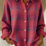 Joan - Plaid Knit Shirt Jacket — view 3