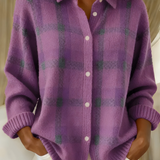 Joan - Plaid Knit Shirt Jacket — view 4