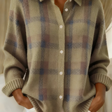 Joan - Plaid Knit Shirt Jacket — view 5