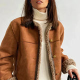 Jordan - Button Down Shearling Jacket — view 3