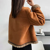 Jordan - Button Down Shearling Jacket — view 4