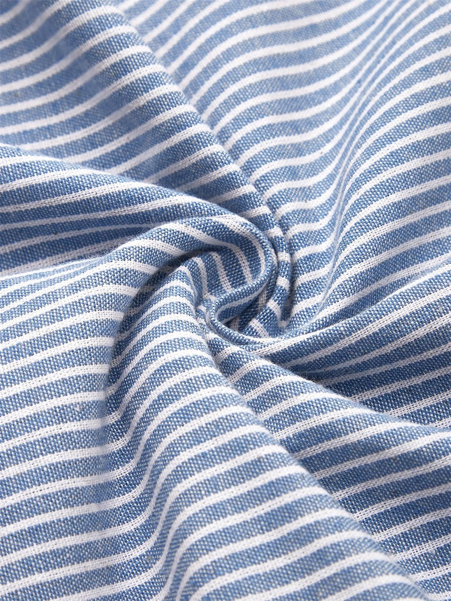 Josephine - elegant striped summer midi dress — view 3
