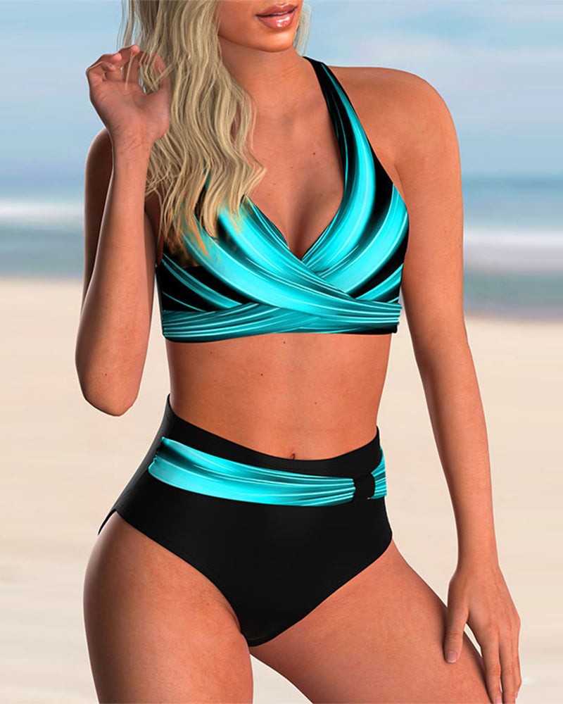 Josie - bikini set with criss-cross neckline and pattern — view 2
