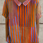 Josie - Geometric Stripe Blouse — view 2