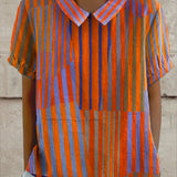 Josie - Geometric Stripe Blouse — view 2