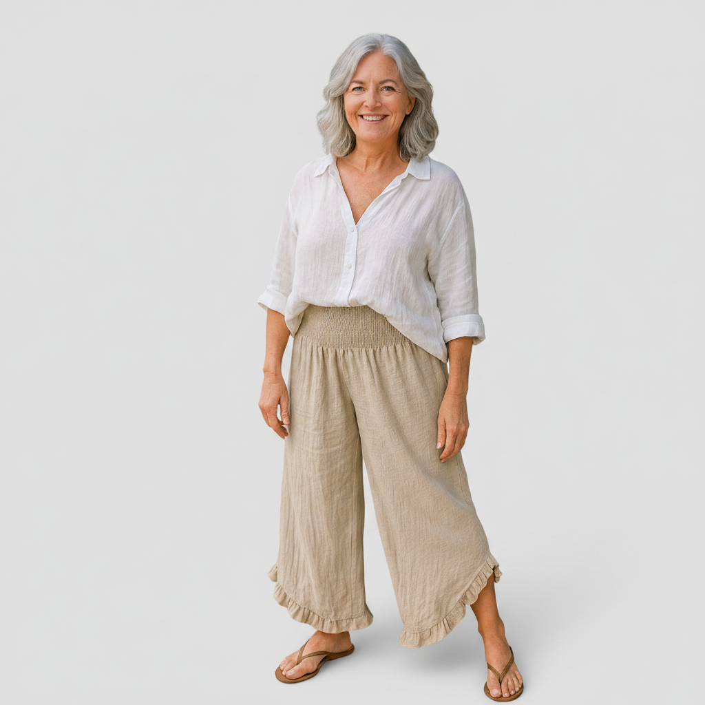 Josie - Cotton Linen Pants — view 1