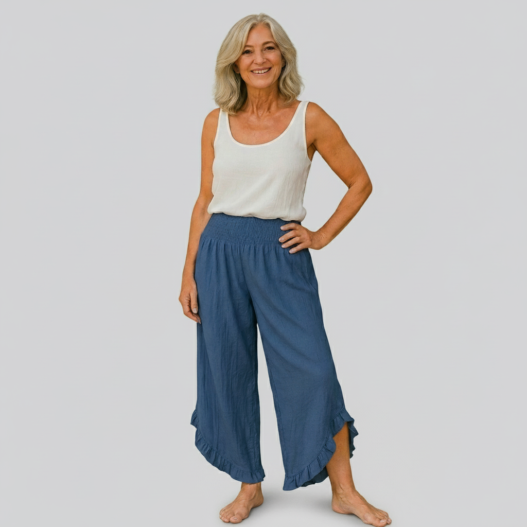 Josie - Cotton Linen Pants — view 2