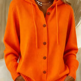 Judith - Hooded Button Front Cardigan — view 4