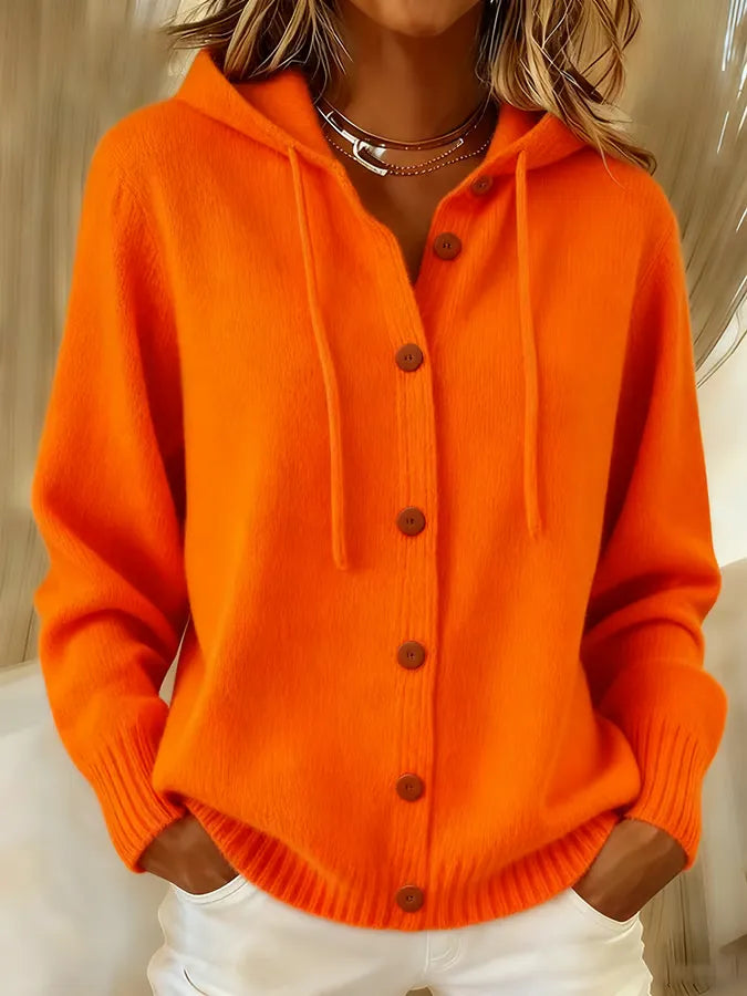Judith - Hooded Button Front Cardigan — view 4