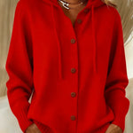 Judith - Hooded Button Front Cardigan — view 5