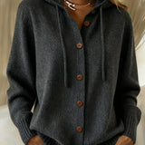 Judith - Hooded Button Front Cardigan — view 7