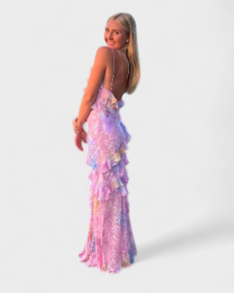 Julia - long dress with frills — view 1