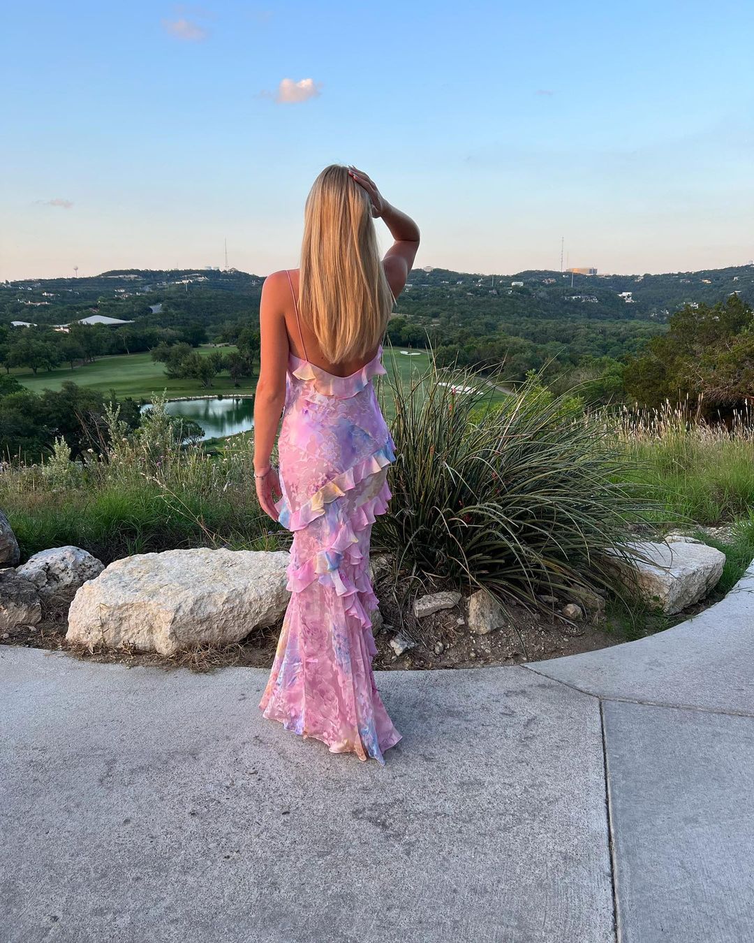 Julia - long dress with frills — view 2