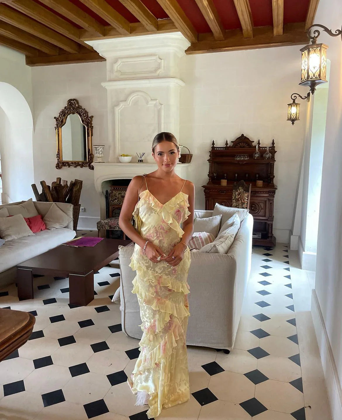 Julia - long dress with frills — view 4