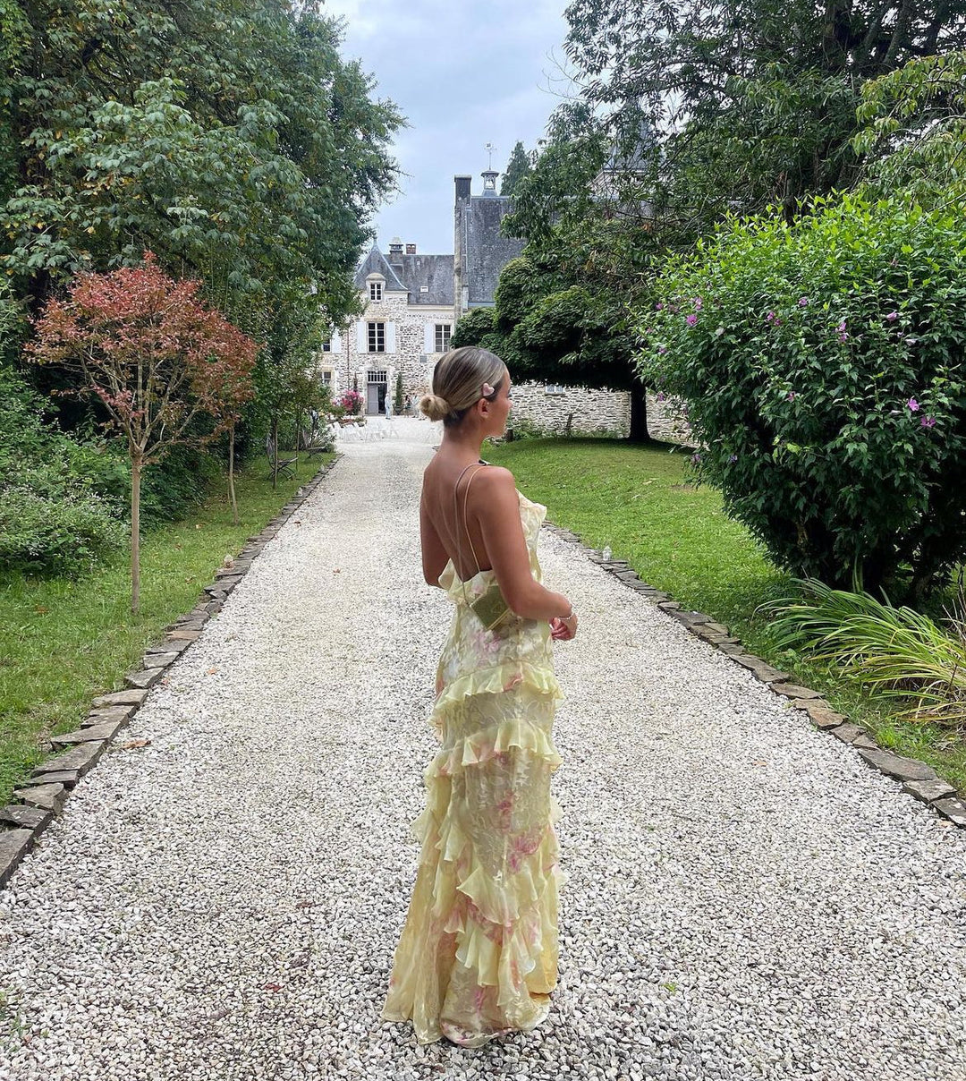 Julia - long dress with frills — view 6