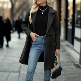 Julia - casual mid-length button front jacket — view 4
