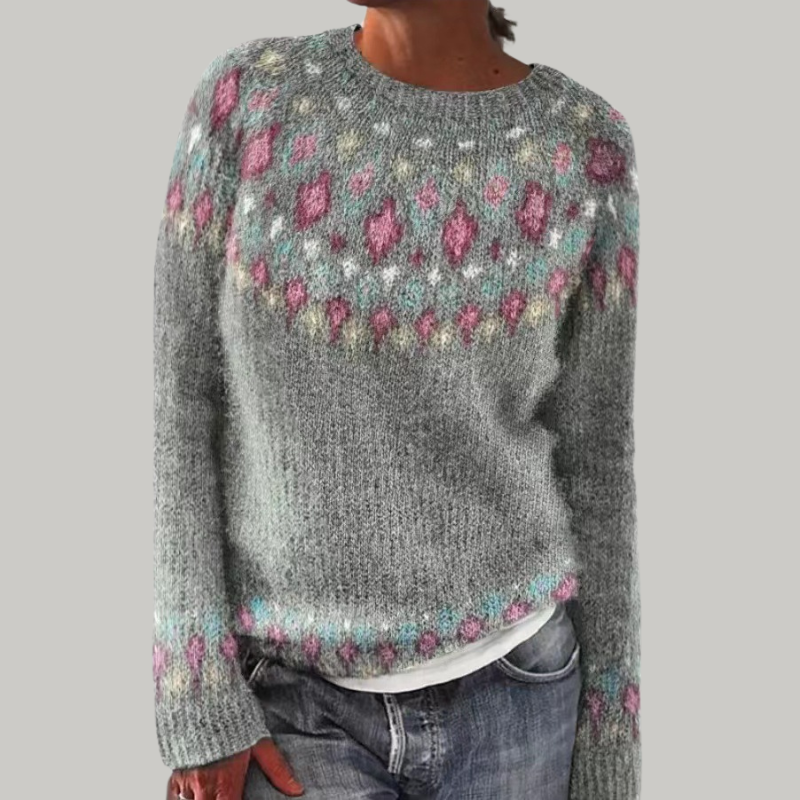 Julia - retro knitted sweater — view 1