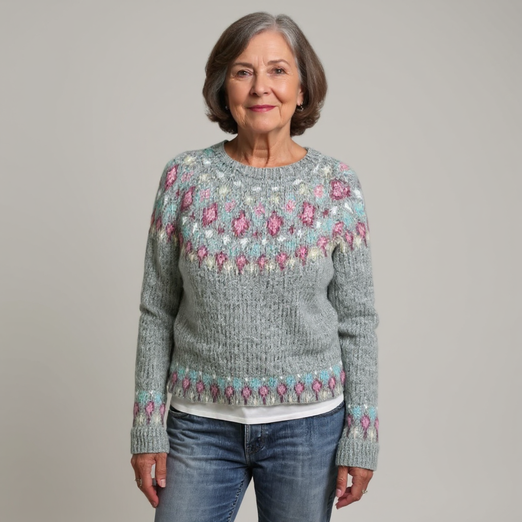Julia - retro knitted sweater — view 2