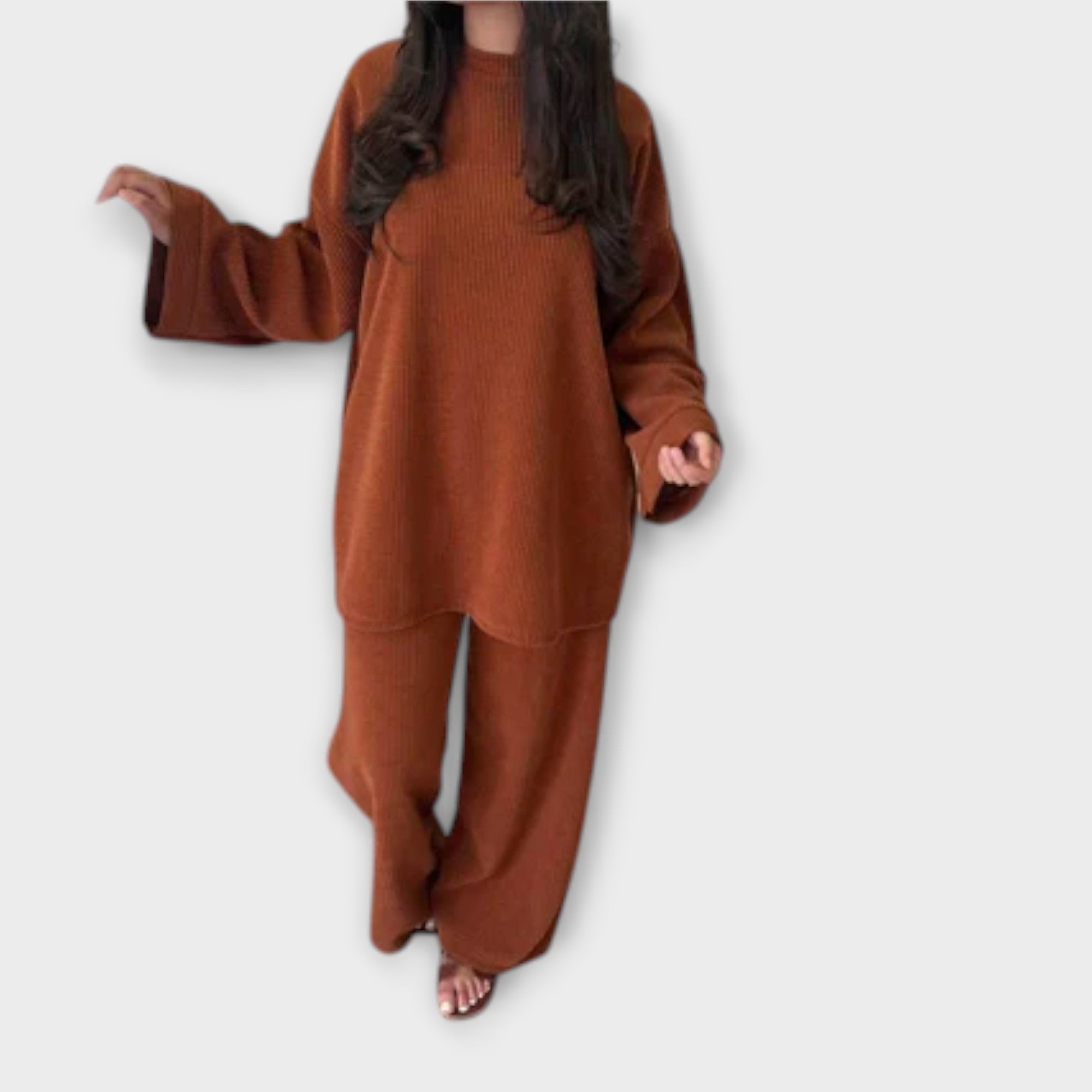 Julie - Plus Size Ribbed Set — view 3