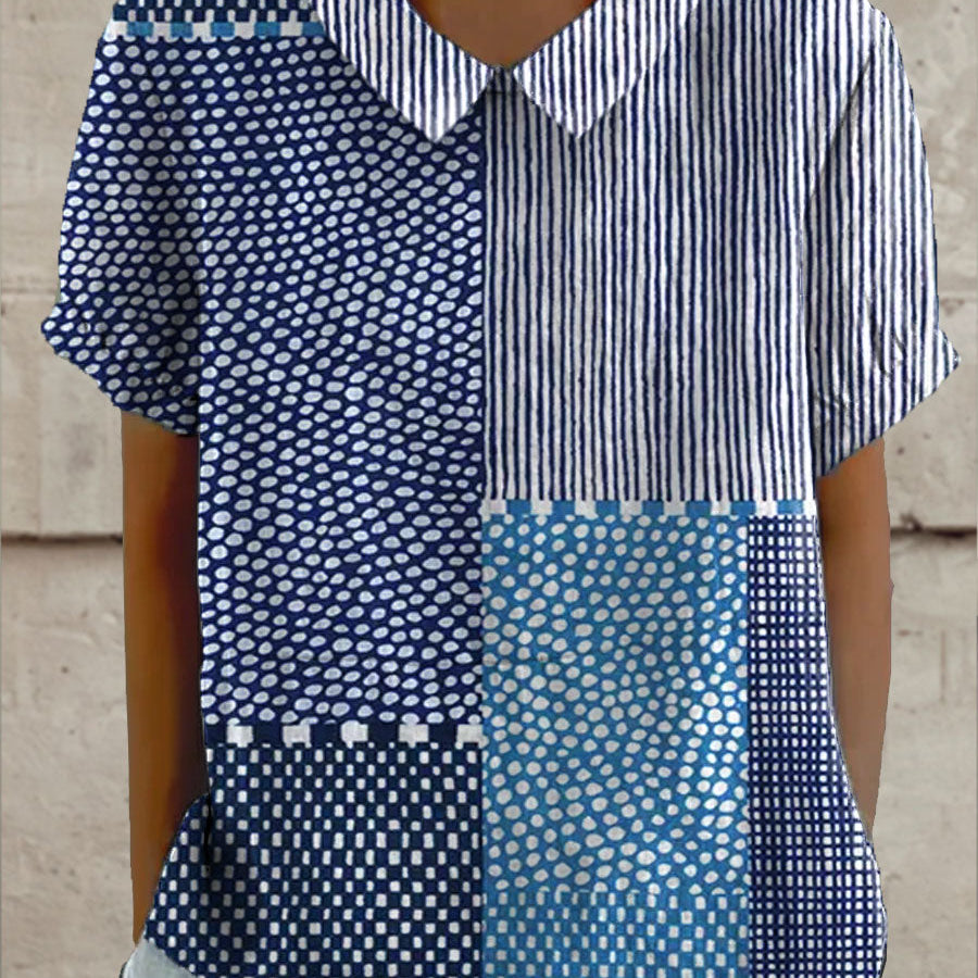 Juliette - blouse with patchwork pattern — view 2