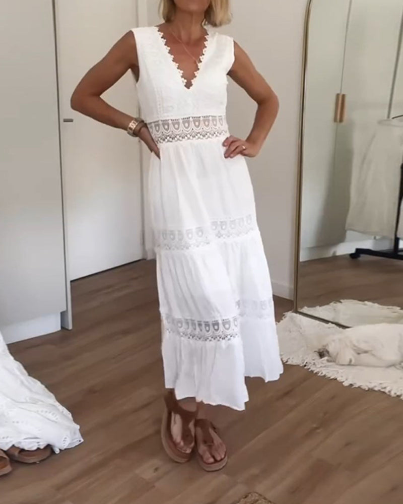 Juniper - lace dress with v-neckline — view 5