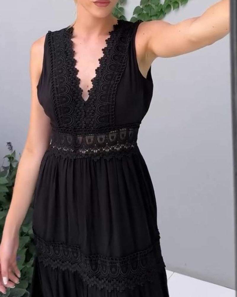 Juniper - lace dress with v-neckline — view 13