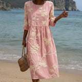 Juniper - midi dress with plant and flower print — view 1