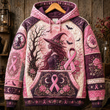Hoodie - Witch with pink ribbon — view 1