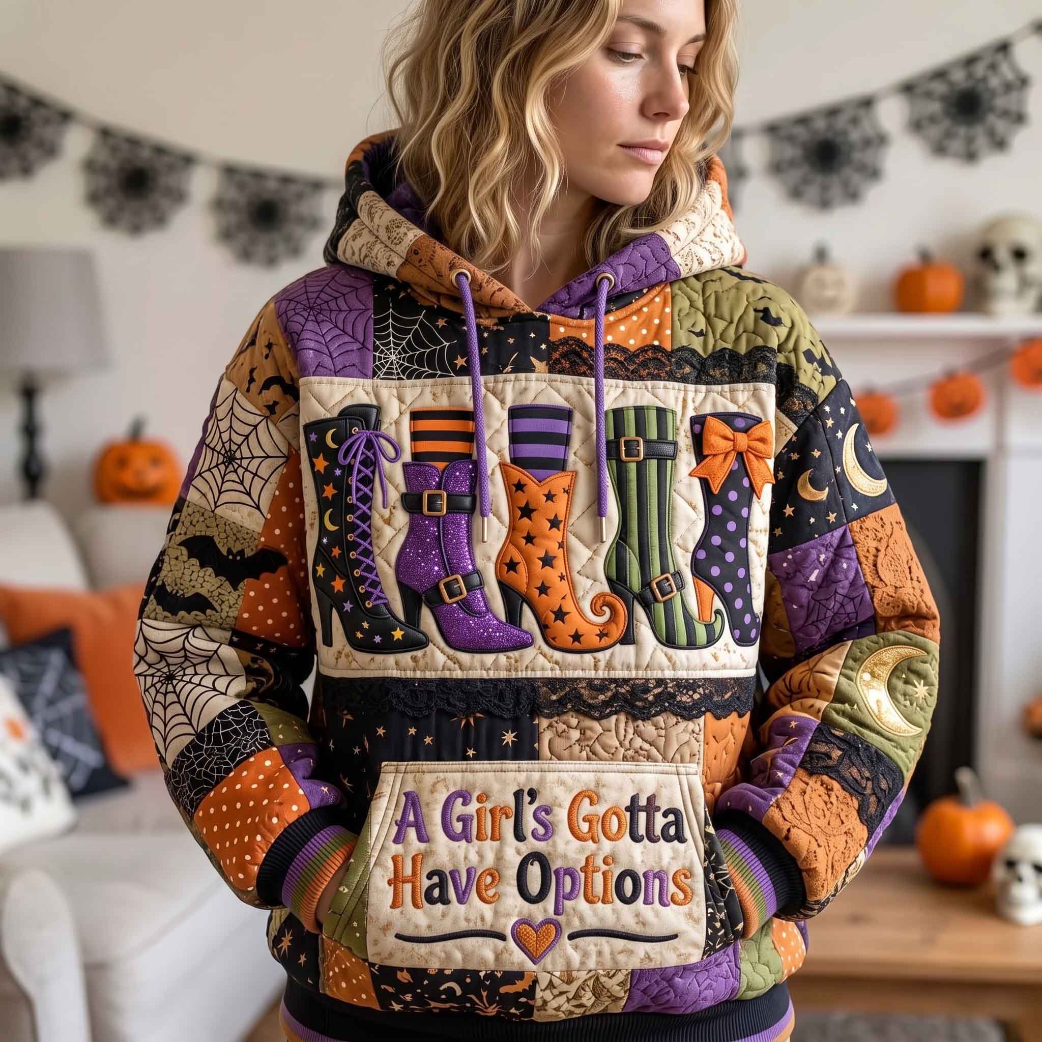Hoodie - Halloween witch motifs — view 1