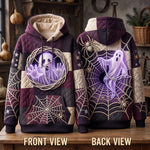 Hoodie - Spooky cobweb pattern — view 1