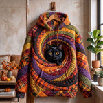 Hoodie - Cat on an autumn night — view 1