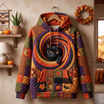 Hoodie - Cat on an autumn night — view 1
