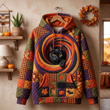Hoodie - Cat on an autumn night — view 1
