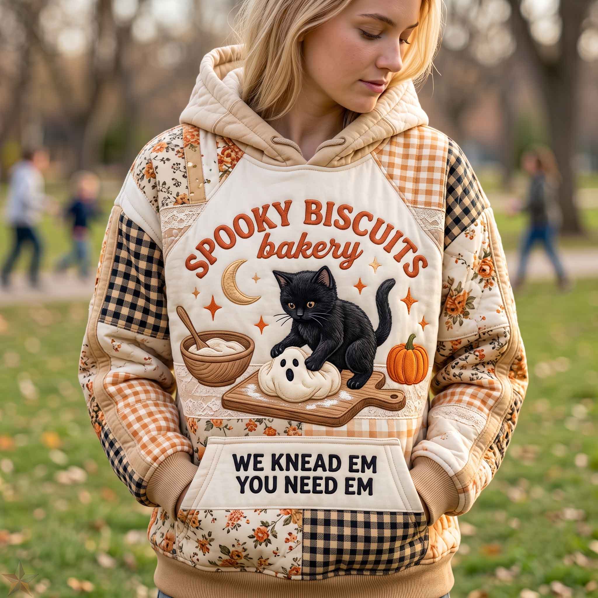 Hoodie - Cat on an autumn night — view 1