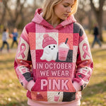 Hoodie - October spirit with pink ribbon — view 1