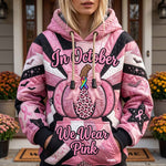 Hoodie - Pink October Motifs — view 1