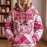 Hoodie - Pink October Motifs — view 1