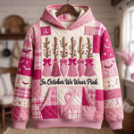 Hoodie - Pink October Motifs — view 1