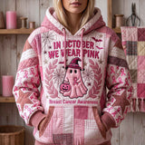 Hoodie - Pink October Motifs — view 1