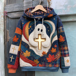Hoodie - Ghost with a cross — view 1