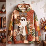Hoodie - Ghost with pumpkins — view 1